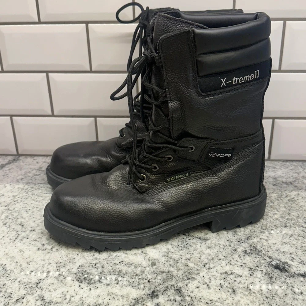 Polaris Men's 9 X-treme II Leather‎ Boots Black Waterproof Thinsulate 285360609